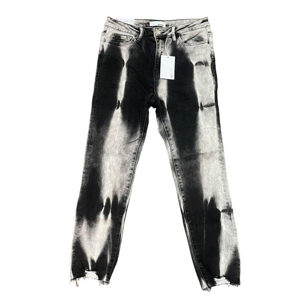 Vervet Black Gray Denim‎ High- Rise Skinny Jeans- Haylie